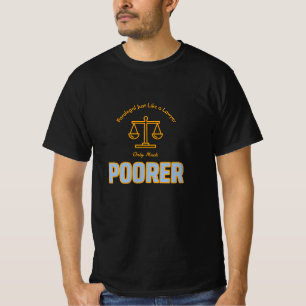 Camiseta Paralegal, como um advogado, é muito pobre