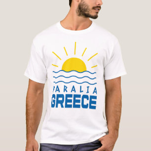 Camiseta Paralia Grécia Sol E Mar Branco Masculino