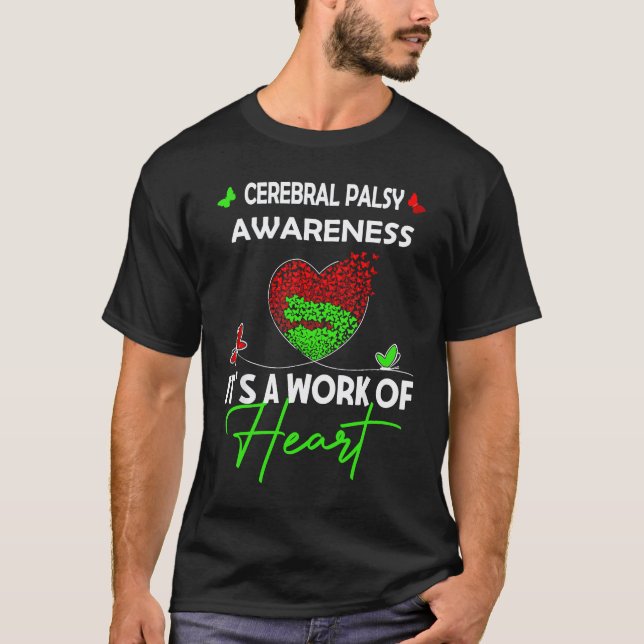 Camiseta paralisia cerebral conscientização é um trabalho d (Frente)