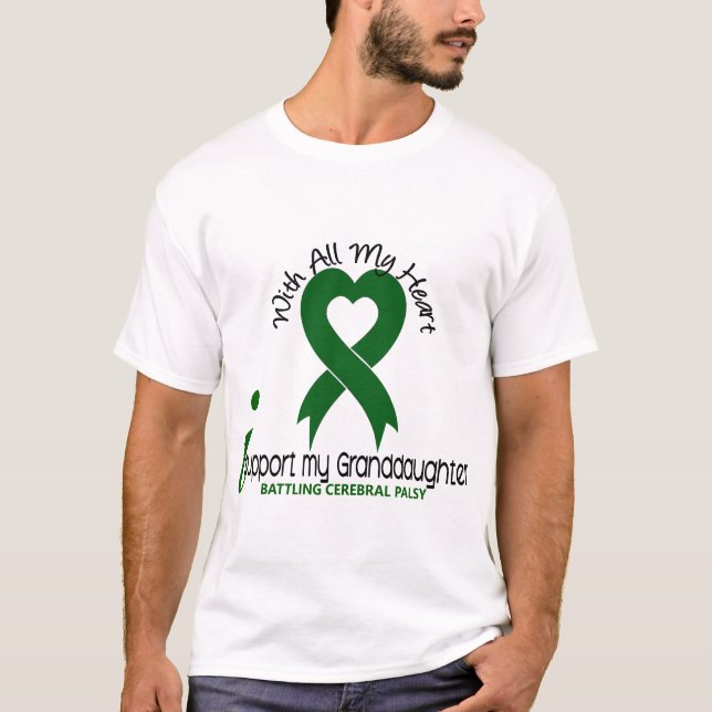 Camiseta Paralisia cerebral eu apoio minha neta (Frente)