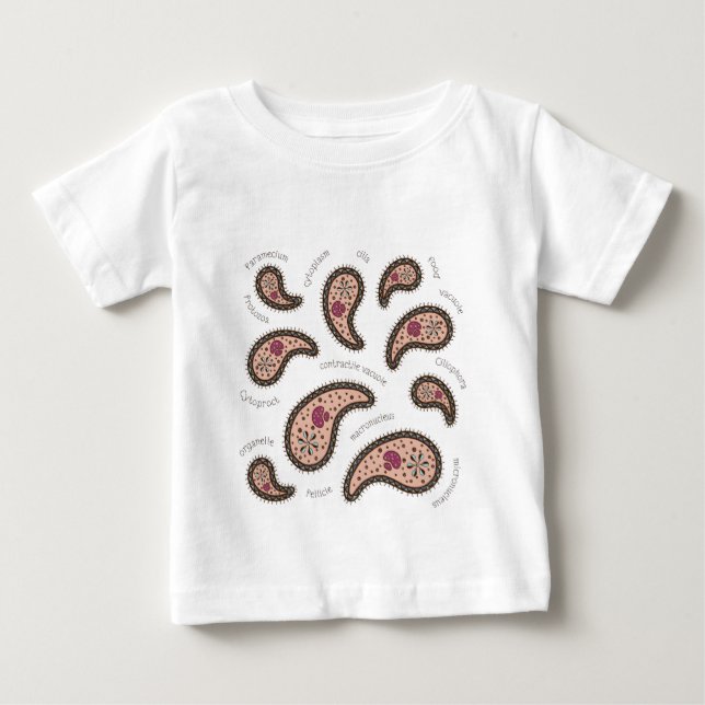Camiseta Paramecia Paisley Protozoan Biology Science Toddle (Frente)