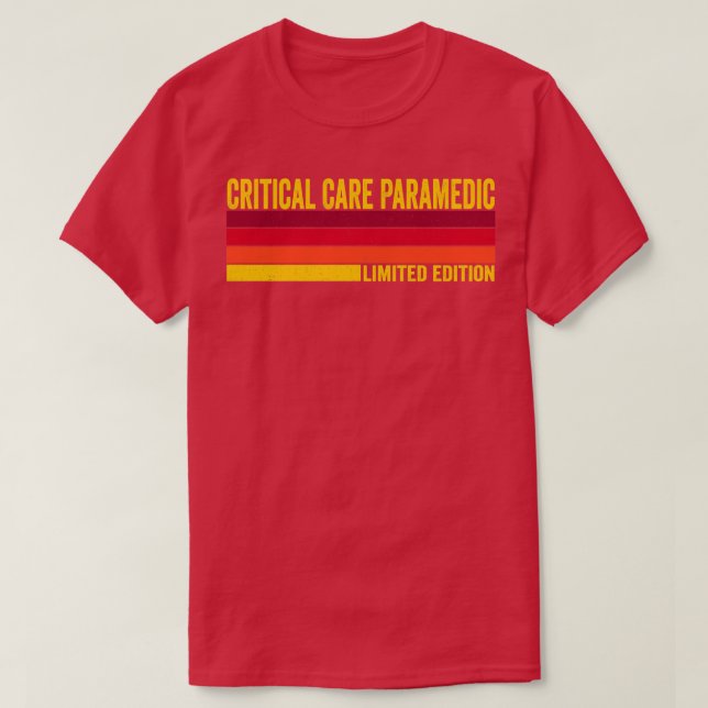 Camiseta Paramédico Crítico (Frente do Design)