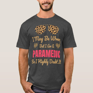 Camiseta Paramédico Leopard Imprime Cute Engraçado Dizend