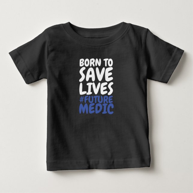 Camiseta Paramédico Nato para Salvar Vidas (Frente)