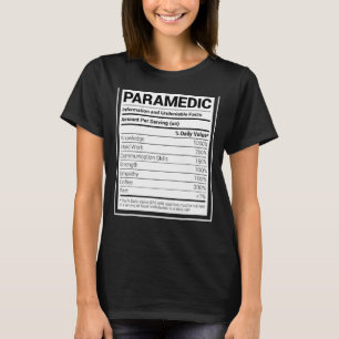 Camiseta Paramédico Nutrição Fala Engraçado Ems Emergência