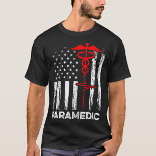 Camiseta Paramédicos Bandeira Dos EUA Médico Ambulância Enf