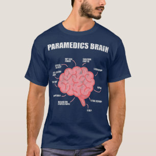 Camiseta Paramédicos Cérebro Medicina EMT EMS Primeiro Ai
