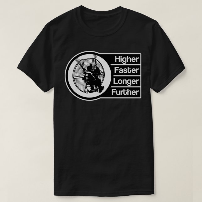 Camiseta Paramotor Mais alto mais rápido e mais forte (Frente do Design)