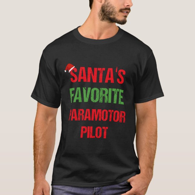 Camiseta Paramotor Piloto Funny Pajama Natal Presente (Frente)