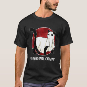 Camiseta Paranormal Cat Lover Spooky Ghost Kitten