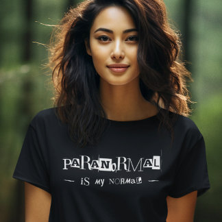 Camiseta Paranormal É Meu Fantasma Negro Normal Caçando
