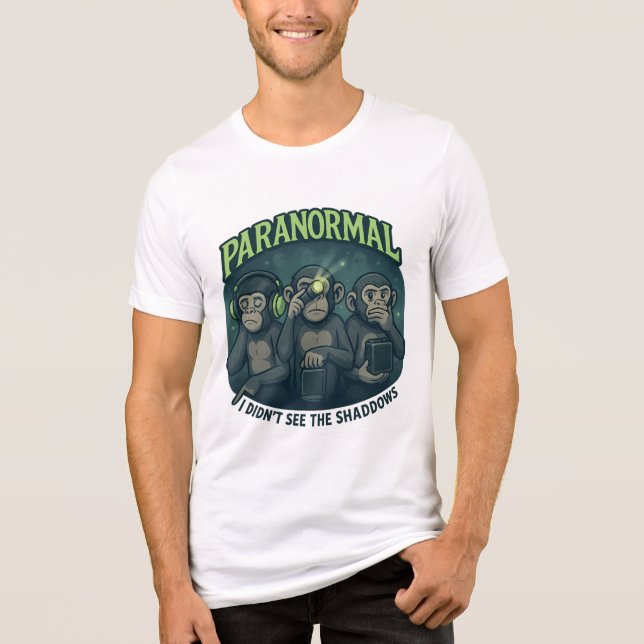 Camiseta Paranormal Monkey Ghost-Hunting Tee (Frente)