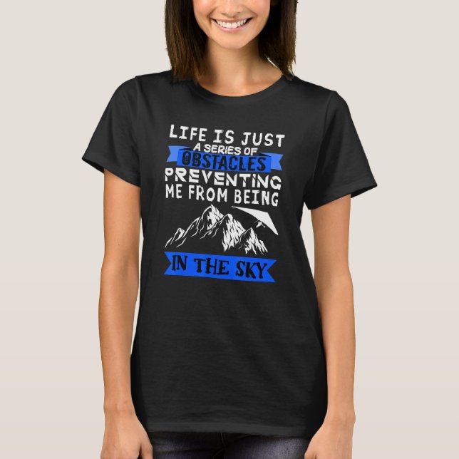 Camiseta Parapente Obstáculos de Parapente Paramotor Skydiv (Frente)