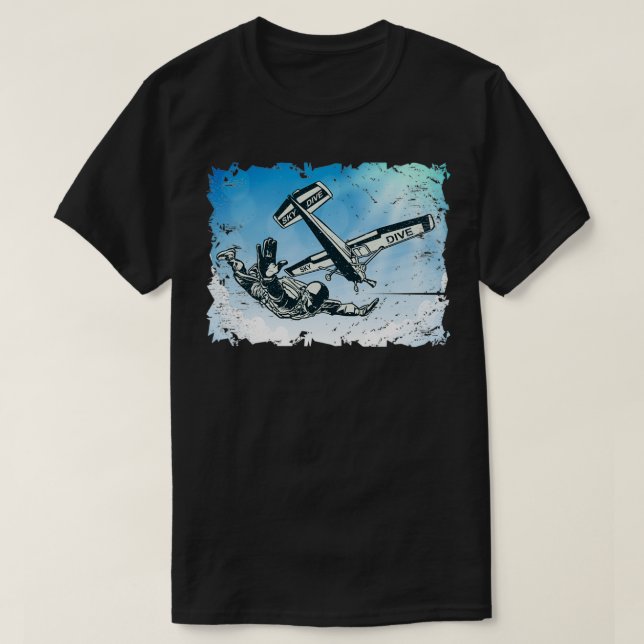 Camiseta Parapente Parapente Skydive Skydive (Frente do Design)