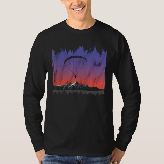 Camiseta Parapente Piloto Voador Parapente Montanhas Voador (Frente)