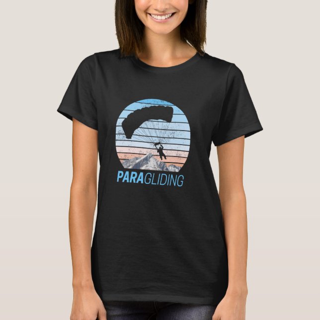 Camiseta Parapente Vintage Parasailing Sunset Monte (Frente)