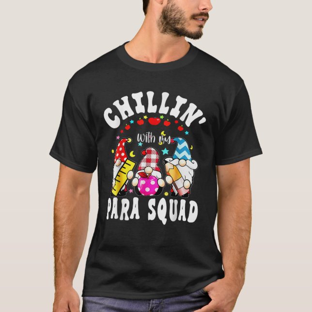 Camiseta Paraprofessional Para Squad Chillin Gnomes Christm (Frente)