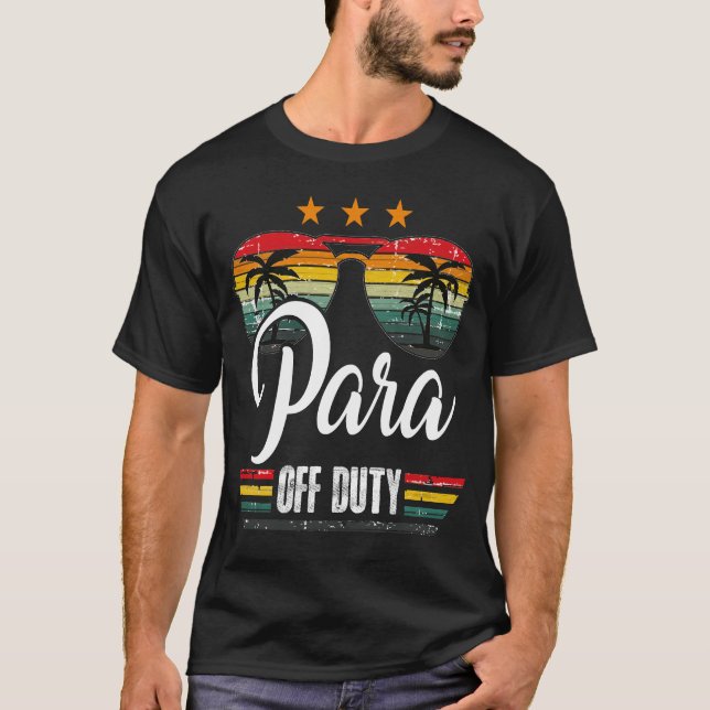 Camiseta Paraprofessionnelle Para Desligado Vintage (Frente)