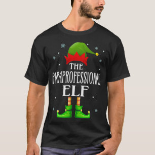 Camiseta Paraprofissional Elfo Natal Divertido Família Coor