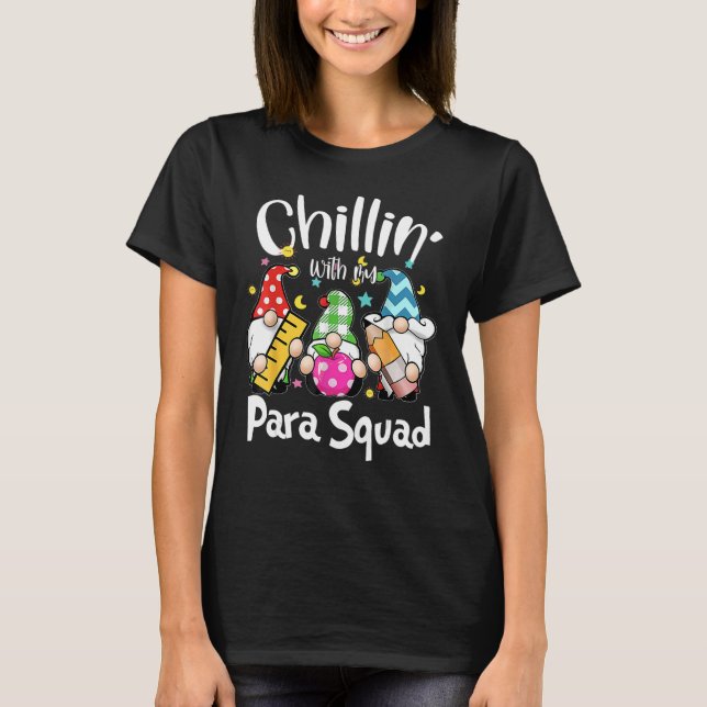 Camiseta Paraprofissional Para Squad Chillin Gnomos Christm (Frente)