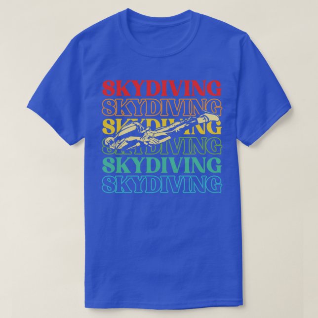 Camiseta Paraquedas de Skydiving Retroativo Vintage (Frente do Design)