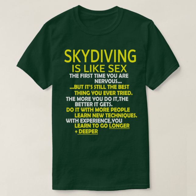 Camiseta Paraquedas Skydiving Skydiver (Frente do Design)