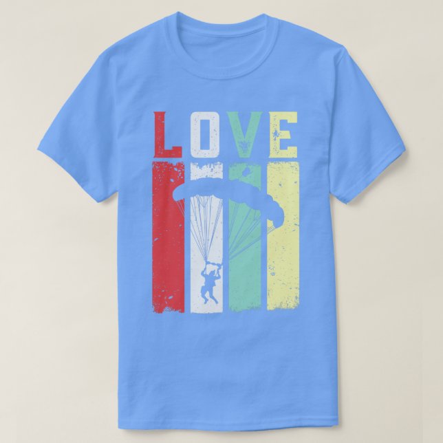 Camiseta Paraquedismo amoroso (Frente do Design)