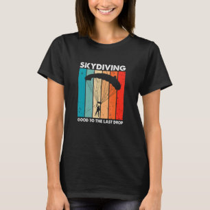 Camiseta Paraquedismo Bom Até a Última Gota Retro Paraquedi