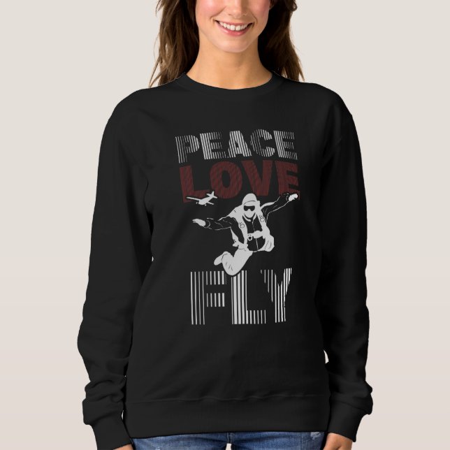 Camiseta Paraquedismo popular Design da paz Fl (Frente)