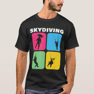 Camiseta Paraquedismo Salto de Paraquedas Aventura Divertid
