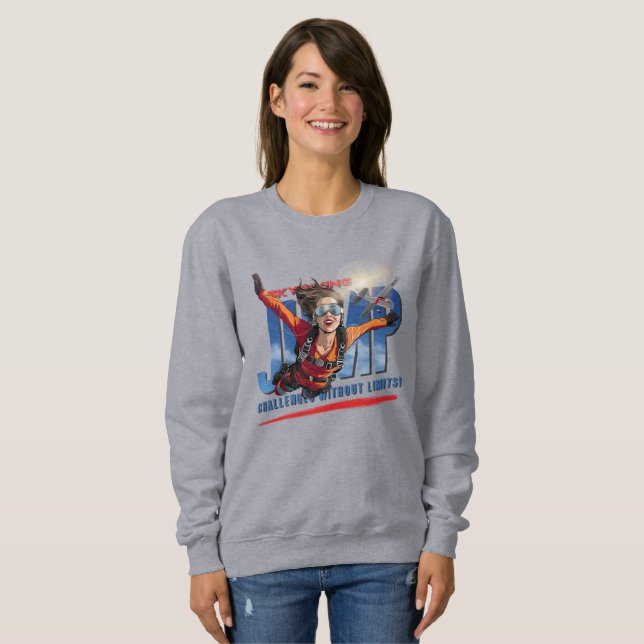 Camiseta Paraquedismo-Sinta a Liberdade Acima das Nuvens |  (Frente Completa)