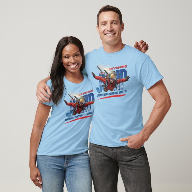 Camiseta Paraquedismo-Sinta a Liberdade Acima das Nuvens |  (Unissex)