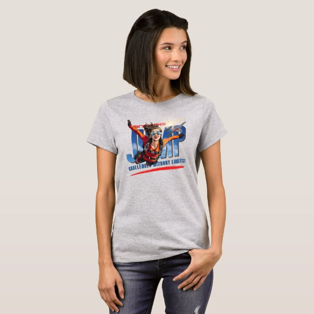 Camiseta Paraquedismo-Sinta a Liberdade Acima das Nuvens |  (Frente Completa)