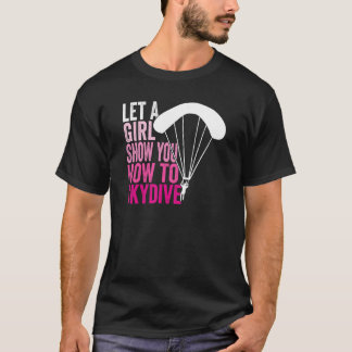Camiseta Paraquedista Deixa Uma Garota Mostrar Como Saltar
