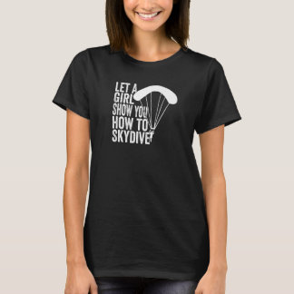 Camiseta Paraquedista Deixa Uma Garota Mostrar Como Saltar