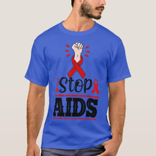 Camiseta Parar a Aids Red Ribbon Day Support for World Aids