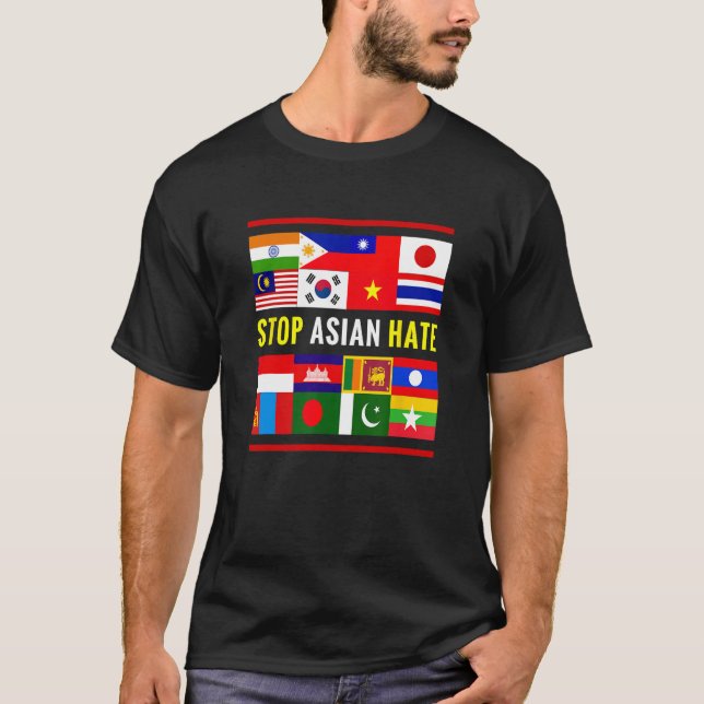 Camiseta Parar a consciência do ódio AAPI - Parar o ódio as (Frente)