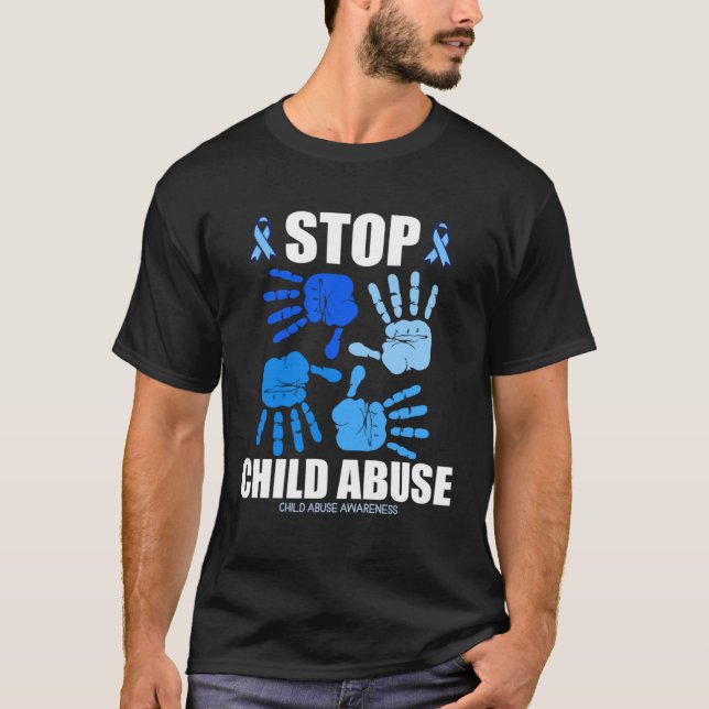 Camiseta Parar a sensibilização para a prevenção do abuso d (Frente)