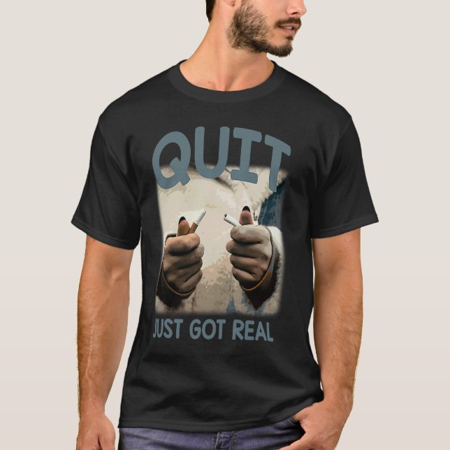 Camiseta Parar Acaba de Ficar Muito Divertido Frases de Não (Frente)