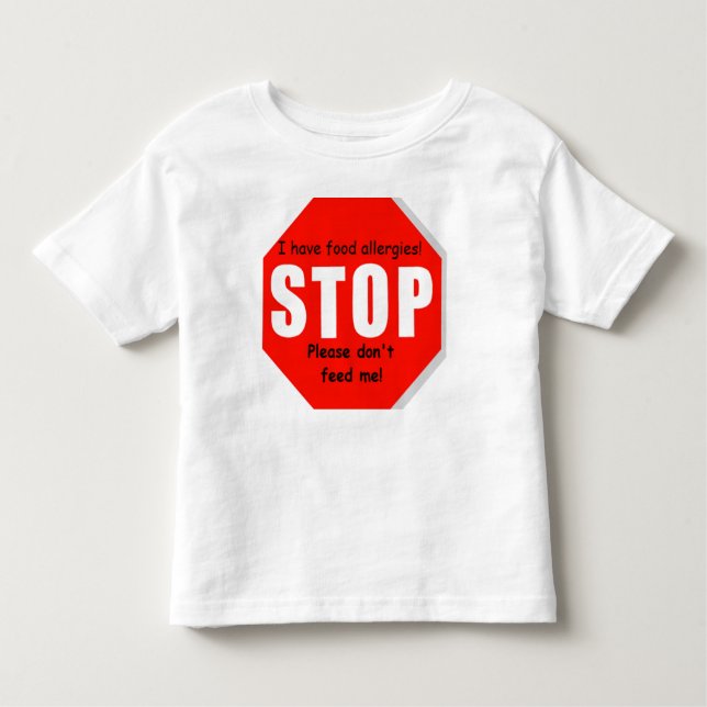 Camiseta Parar Alergias à Comida Tshirt Toddler (Frente)