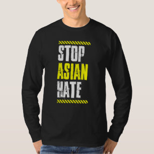 Camiseta Parar Atenção ao Ódio Asiático Fita Orgulho Americ