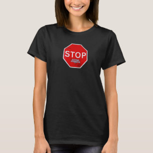 Camiseta Parar de Comer Animais Vegetarianos Sinal de Estra