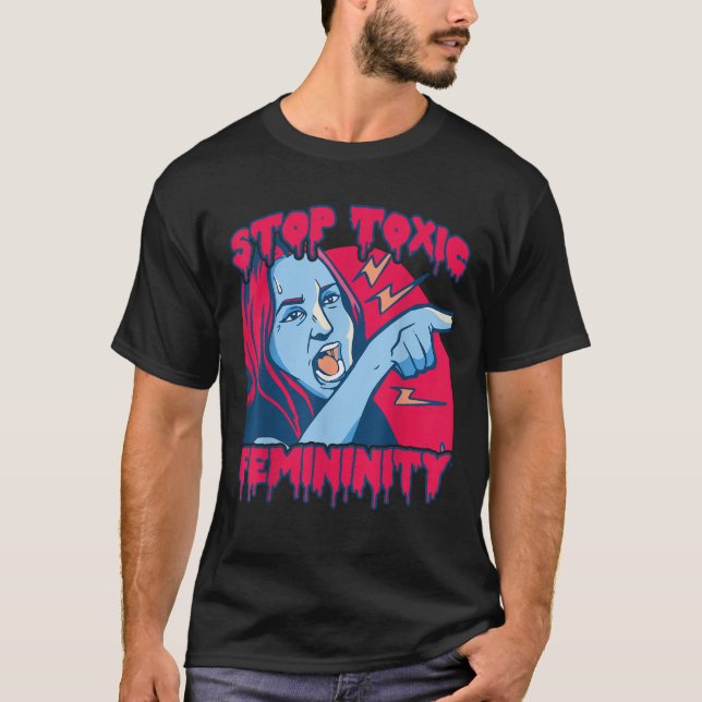 Camiseta Parar Feminilidade Tóxica Masculinidade Anti-Femin (Frente)