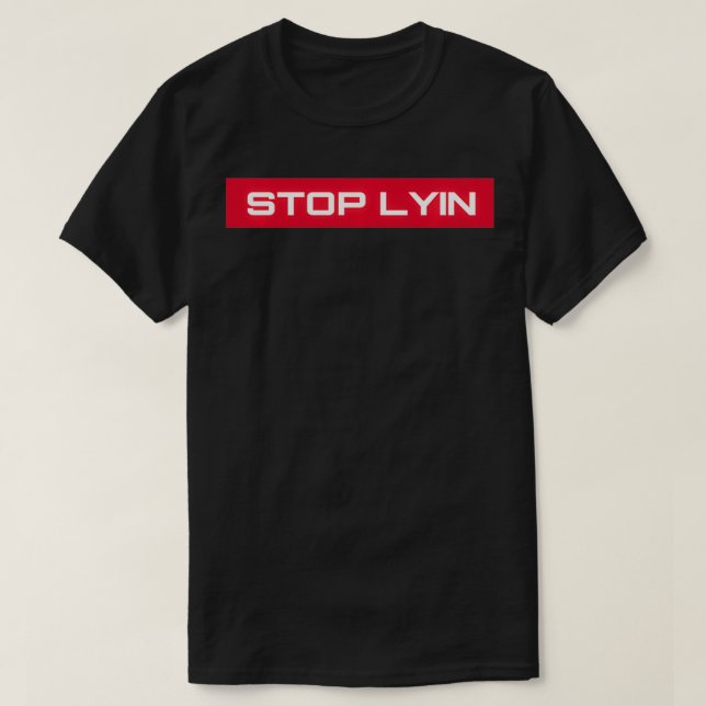 Camiseta PARAR LYIN Novelty (Frente do Design)