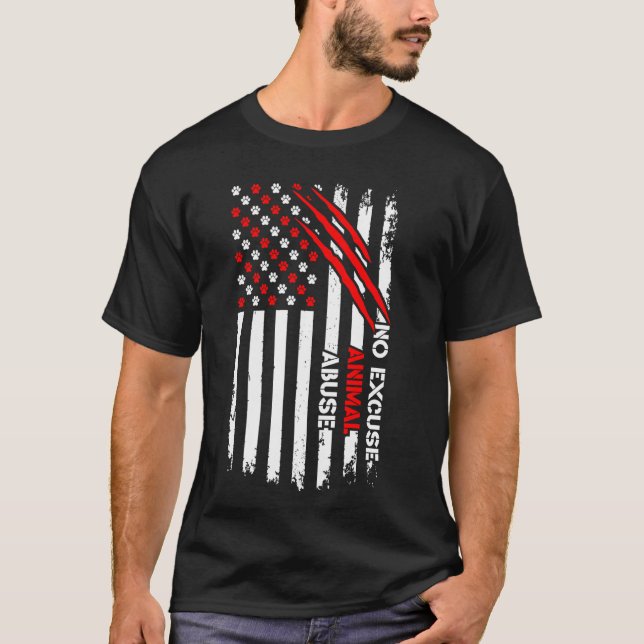Camiseta Parar o abuso de animais 1 (Frente)