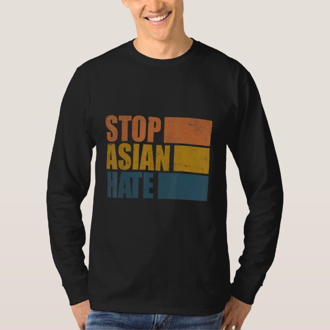 Camiseta Parar o ódio asiático (Frente)