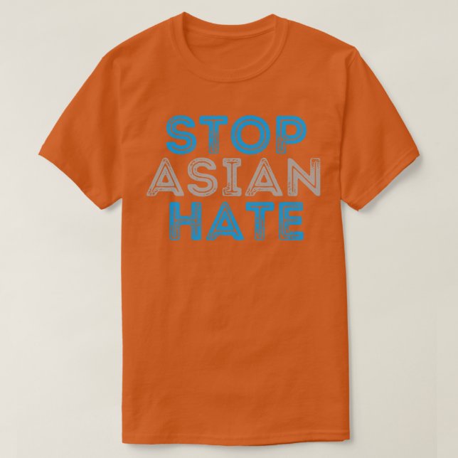 Camiseta Parar o ódio asiático (Frente do Design)