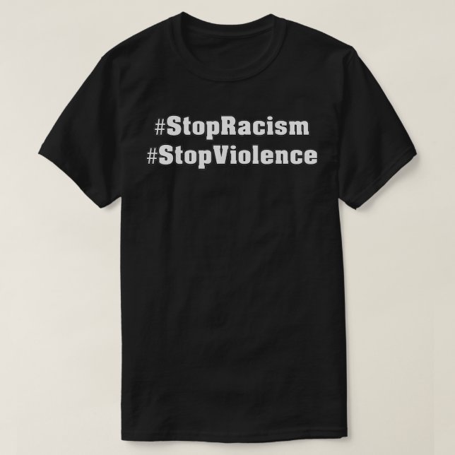 CAMISETA PARAR O RACISMO PARAR A VIOLÊNCIA (Frente do Design)