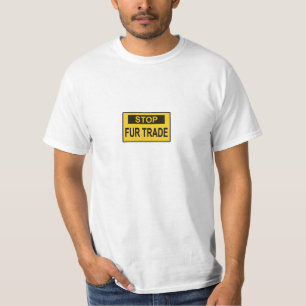 Camiseta Parar o Sinal de Comércio de Pele Amarelo