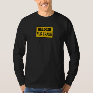 Camiseta Parar o Sinal de Comércio de Pele Amarelo